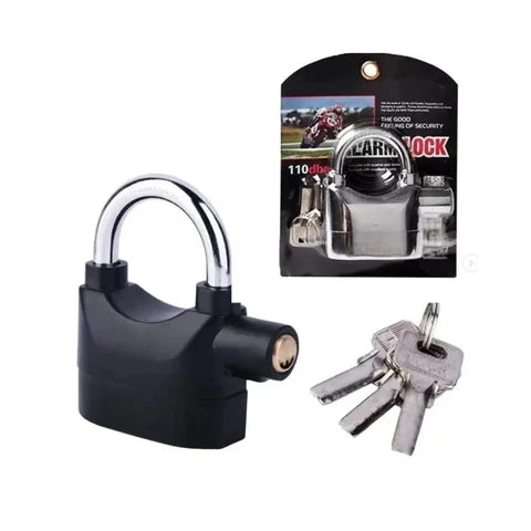 CANDADO CON ALARMA (MOTO , BICICLETA, CASA Y NEGOCIO)